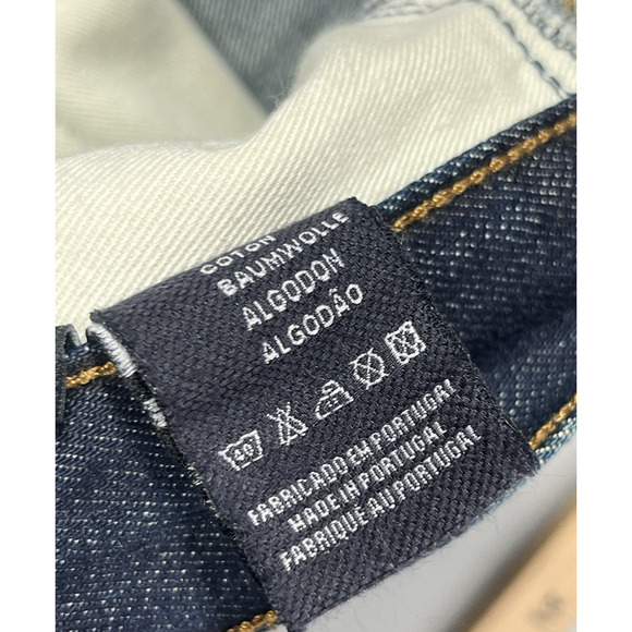 Selvedge Denim Jeans Mens 32X30* Handcrafted Button Fly Dark Wash Whiskered - Picture 15 of 16